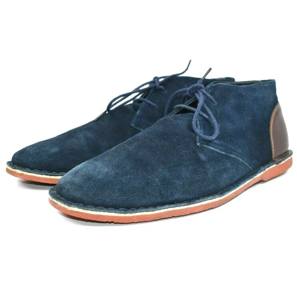 Joseph Abboud Collection Men\'s Blue Suede Leather Chukka Boots Size 11 main image 10